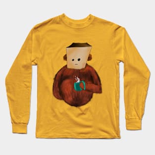 Teddy and his coffee Long Sleeve T-Shirt